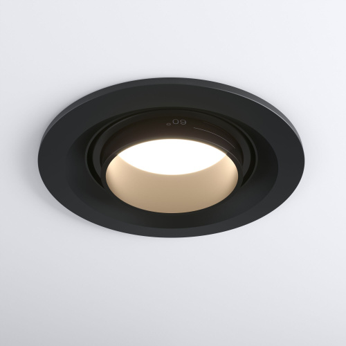 Встраиваемый светодиодный светильник с регулировкой угла освещения 9920 LED 15W 4200K черный фото 4