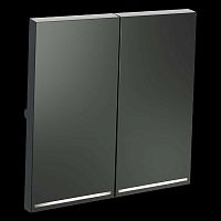 Клавиши для выключателя/переключателя двухклавишного с подсветкой S70 (титан) Voltum VLS000406