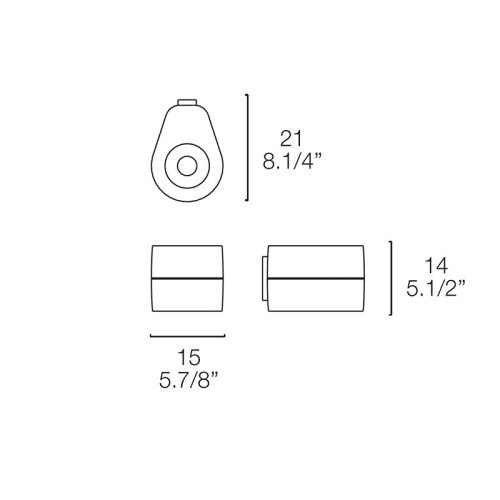 Настенный светильник WOOD P Wenge фото 2