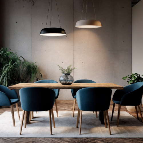 Cветильник подвесной TORION, 70Вт LED, ?630x1500 мм, 3000–6000K, алюминий, акрил, белый фото 2