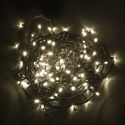 Светодиодная гирлянда Feron CL03 линейная 4м +1.5м 230V 2700K, c питанием от сети, контроллером, зеленый шнур фото 7