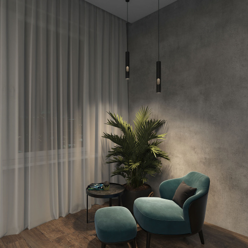 DK4045-BK Подвесной светильник, с декоративным вырезом, IP 20, до 15 Вт, LED, GU10, черный, алюминий фото 2