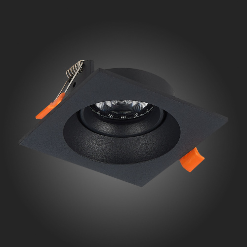 ST208.418.01 Св-к встр. Черный GU10 1*50W  L94xW94xH40 220V Без ламп Встраиваемые светильники фото 6