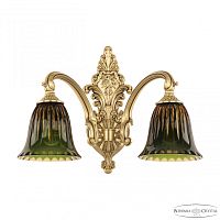 Бра бронзовые с хрусталём 7209B15/2/175 FP P2 D Amber-Green/H-1K