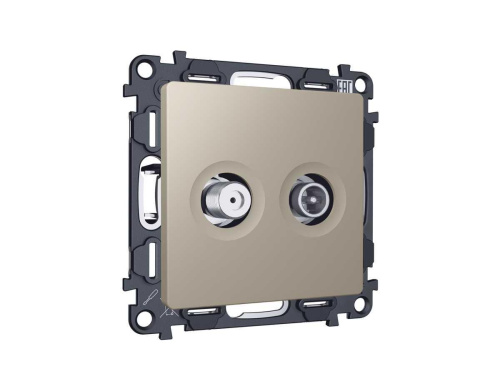 Комплект механизма розетки TV оконечной + SAT 5-862MHz 3.5dB/950-2150MHz 3.5dB Ambrella Volt ALFA Серо-бежевый матовый QUANT (AP3733, VM217) MA373310 Комплект механизма розетки TV оконечной + SAT 5-862MHz 3.5dB/950-2150MHz 3.5dB Ambrella Volt ALFA Серо-бежевый матовый QUANT (AP3733, VM217) MA373310
