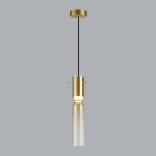 5058/5LA PENDANT ODL24 385 золотой/янтарный/металл/стекло Подвес LED 5W 3000K SCROW фото 2