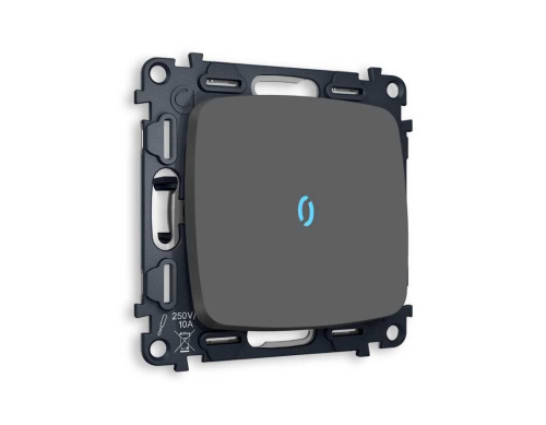 Комплект механизма 1-кл выключателя AMBRELLA VOLT с подсветкой 10000K OMEGA Графит мягкое касание QUANT (OP9020, VM101, G17B) MO902020 Комплект механизма 1-кл выключателя AMBRELLA VOLT с подсветкой 10000K OMEGA Графит мягкое касание QUANT (OP9020, VM101, G17B) MO902020