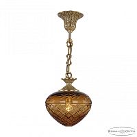 Подвесной светильник бронзовый с хрусталём 7003P/18 FP Amber/H-1B