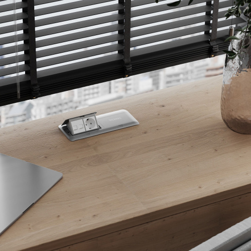 W8078065/ Выдвижной блок (Лючок) на 8 модулей (серебряный) W8078065 фото 2