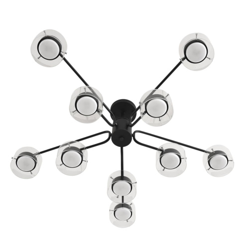 8349/10C COMFI LN26 232 черный/прозрачный, металл/стекло Светильник потолочный LED GX53 10*7W 220V NATALINA фото 4 8349/10C COMFI LN26 232 черный/прозрачный, металл/стекло Светильник потолочный LED GX53 10*7W 220V NATALINA фото 4