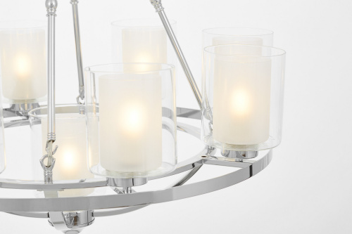 Подвесная люстра Lumina Deco Santini LDP 1220-9 CHR+WT фото 6 Подвесная люстра Lumina Deco Santini LDP 1220-9 CHR+WT фото 6