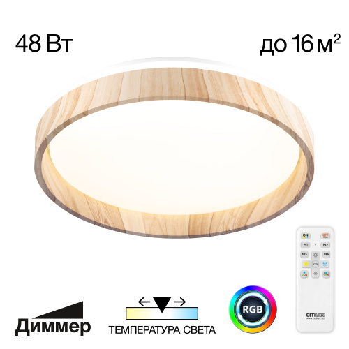 Citilux ENZO CL753352G LED RGB Светильник с пультом Клён Citilux ENZO CL753352G LED RGB Светильник с пультом Клён