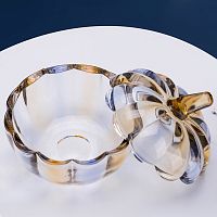 Шкатулка Cloyd POME Box / выс. 17 см - янтар. стекло (арт.50052)