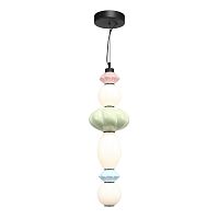 SL6134.433.01 Светильник подвесной ST-Luce черный/розовый, зеленый, синий, опаловый LED 1*24W 3000K FLORENTINI