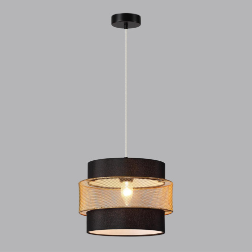 8003/1A MODERNI LN26 312 черный/черный, золотой металл/металл, текстиль Подвес Е27 60W 220V ANIMAISA фото 3 8003/1A MODERNI LN26 312 черный/черный, золотой металл/металл, текстиль Подвес Е27 60W 220V ANIMAISA фото 3