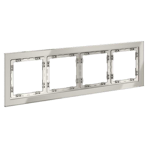 Рамка стеклянная Voltum S70 на 4 поста, (кашемир, стекло) VLS110403 Рамка стеклянная Voltum S70 на 4 поста, (кашемир, стекло) VLS110403