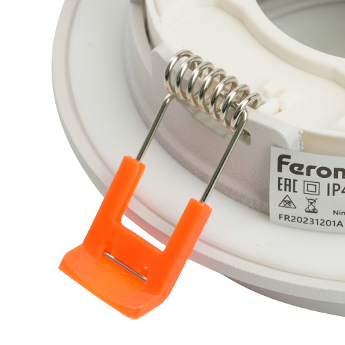 Светильник встраиваемый Feron DL504 потолочный GX53 белый круг IP44 фото 5
