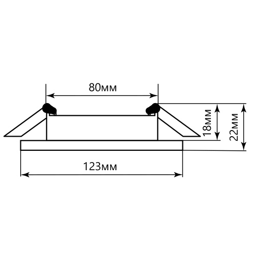 Светильник встраиваемый с белой LED подсветкой Feron CD4045 потолочный GX53 без лампы, прозрачный, хром фото 2 Светильник встраиваемый с белой LED подсветкой Feron CD4045 потолочный GX53 без лампы, прозрачный, хром фото 2
