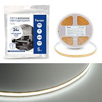 Лента светодиодная 720SMD(2110) 10Вт/м 24V 5000*8*1.8мм IP20 4000К, LS536 FERON СВОБОДНЫЙ РЕЗ
