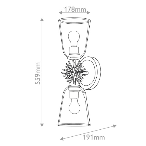 Бра Elstead Lighting, Арт. STARING-2WB-DG-CLEAR фото 7