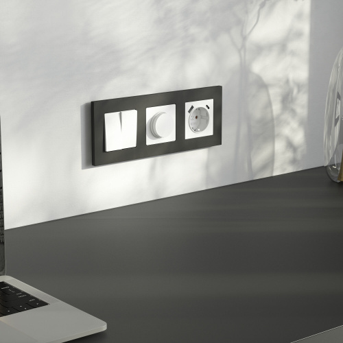 Розетка с заземлением, шторками и USB тип A+C (белый матовый) W1171761 фото 3