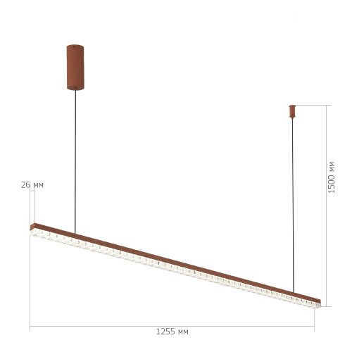 SL1018.613.01 Светильник подвесной ST-Luce терракотовый/прозрачный LED 1*32W 4000K EUCLIDICS фото 2
