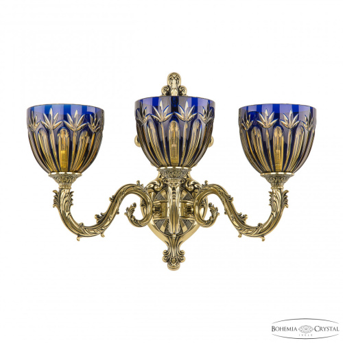 Бра бронзовые с хрусталём 7101B15/3/210 GB P1 U Amber-Blue/H-1I Бра бронзовые с хрусталём 7101B15/3/210 GB P1 U Amber-Blue/H-1I