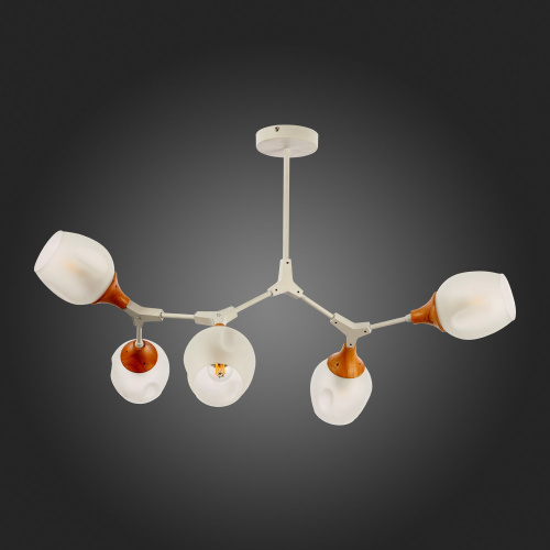 SLE113502-05 Светильник потолочный Белый, Светлое дерево/Белый E27 5*60W CIOTOLLA фото 6