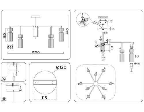 Подвесная люстра Ambrella light High Light LH56117 фото 6 Подвесная люстра Ambrella light High Light LH56117 фото 6