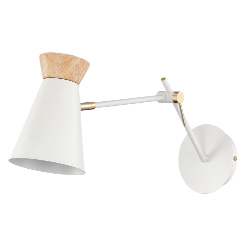 SLE1252-501-01 Светильник настенный Белый, Золотистый/Белый, Дерево E27 1*60W ALFEO фото 3