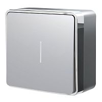 Выключатель одноклавишный с подсветкой Gallant серебряный W5010106