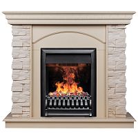 Электрокамин RealFlame Elford WT белый дуб с очагом 3D Oregan