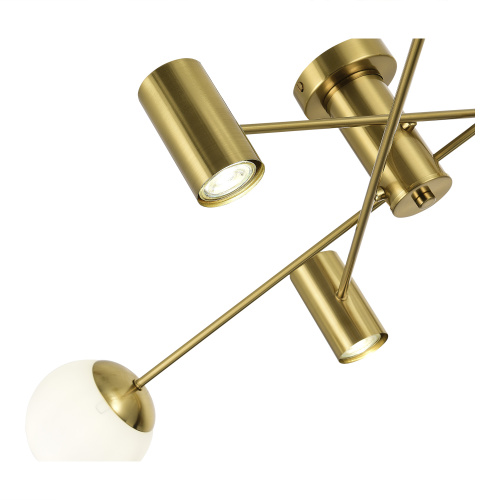 SLE1105-302-06 Светильник потолочный Латунь/Белый GU10+E27 3+3*5+60W RAITO фото 3