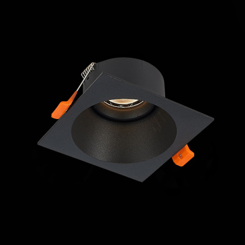 ST207.418.01 Св-к встр. Черный GU10 1*50W  L103xW103xH52 220V Без ламп Встраиваемые светильники фото 4