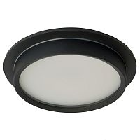 Светильник встраиваемый Feron DL704 потолочный GX70 черный круг IP44