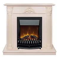 Каминокомплект STEFANIA/ВИОЛА Слоновая кость с очагом Электроочаг FOBOS ЛАЙТ/ФОБОС ЛАЙТ