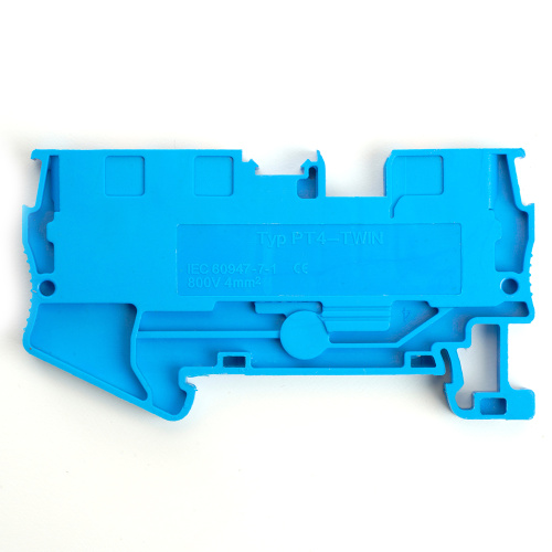 Зажим пружинный, 2-проводной проходной ЗНИ - 4 , JXB PT 4, синий LD572-2-40 фото 2