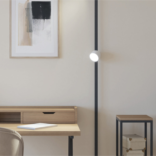 DK5542-WH+BK Поворотный светильник для трека-ремня Belty, серия Spot, со светодиодом, D100*H107мм, 48V DC, 12W, RA90, 120°, 4000K, IP20, белый с черным, алюминий фото 10