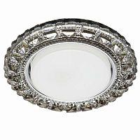 Светильник встраиваемый с белой LED подсветкой Feron CD4045 потолочный GX53 без лампы, серый, хром