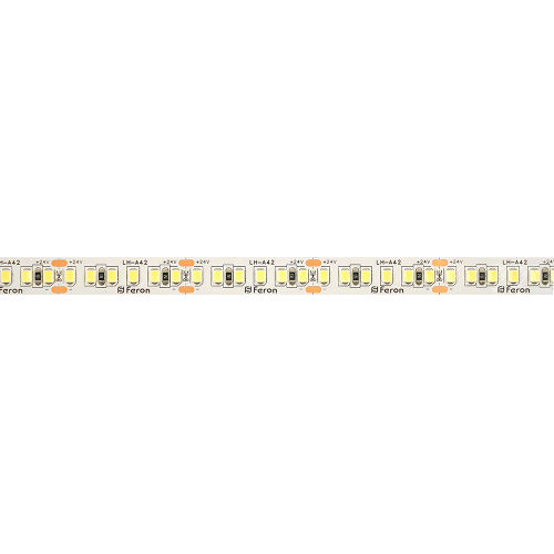 Светодиодная LED лента Feron LS502, 180SMD(2835)/м 16Вт/м 24V 30000*10*1.22мм 6000К 30м IP20 фото 2