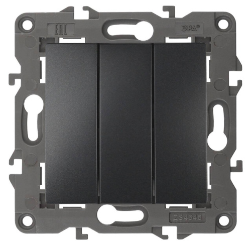 Выключатель трехклавишный ЭРА Elegance 10AX 250V 14-1107-05 Б0034254 Выключатель трехклавишный ЭРА Elegance 10AX 250V 14-1107-05 Б0034254