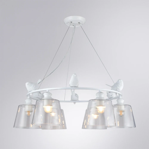 Подвесная люстра Arte Lamp PASSERO A4289LM-6WH фото 2 Подвесная люстра Arte Lamp PASSERO A4289LM-6WH фото 2