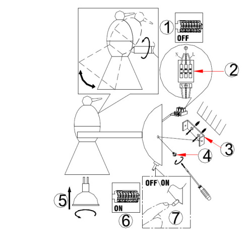 Спот Arte Lamp PICCHIO A9229AP-1WH фото 5 Спот Arte Lamp PICCHIO A9229AP-1WH фото 5