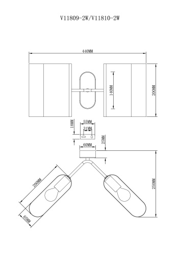 Светильник настенный Moderli V11809-2W Metalicana фото 9 Светильник настенный Moderli V11809-2W Metalicana фото 9