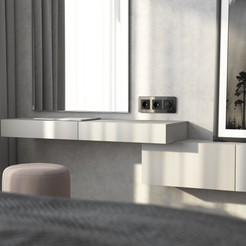 Рамка из стекла на 3 поста Elite черный W0032448 фото 3