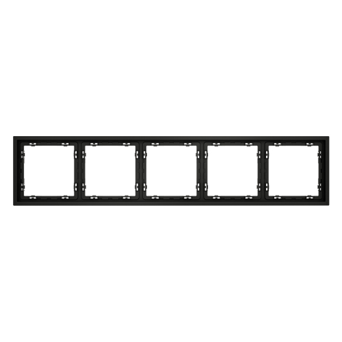 Рамка пластиковая Voltum S70 на 5 постов, (черный матовый) VLS100508 Рамка пластиковая Voltum S70 на 5 постов, (черный матовый) VLS100508