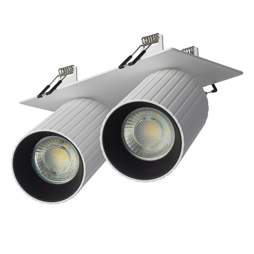 Citilux AXEL CL512D20R Спот поворотный встраиваемый двойной Белый Рифлёный фото 2 Citilux AXEL CL512D20R Спот поворотный встраиваемый двойной Белый Рифлёный фото 2