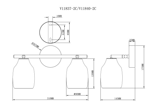 Спот Moderli V11840-2C Adalina фото 4 Спот Moderli V11840-2C Adalina фото 4