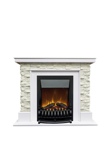 Каминокомплект АРИЗОНА Белый матовый с очагом Электроочаг FOBOS ЛАЙТ/ФОБОС ЛАЙТ