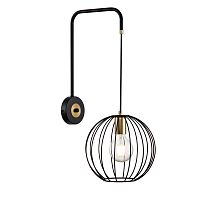 Настенный светильник Escada 10176/1A E27*60W Black/Brass